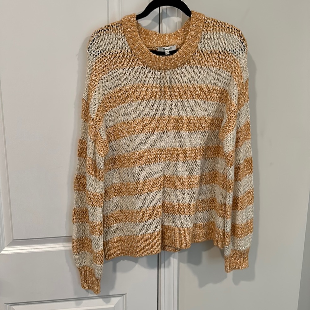 Madewell Baez Pullover Sweater in Stripe NWT